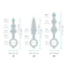 b-Vibe Beaded Butties 3 Piece Anal Plug Set