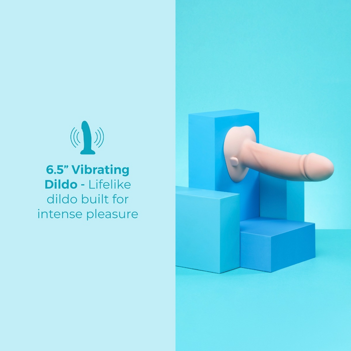 b-Vibe Every Body Vibrating Realistic 6.5 Inch Strap-On Kit