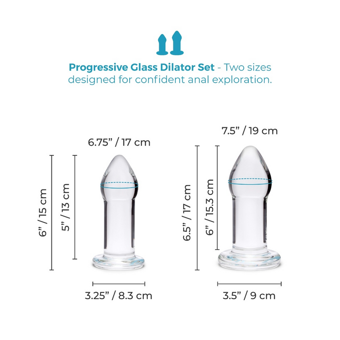 b-Vibe Intermediate Glass Anal Dilator Set