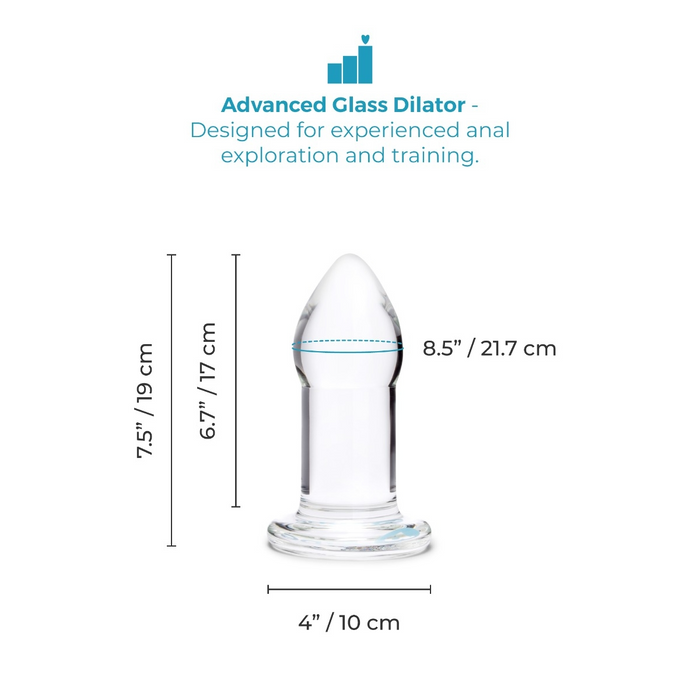 b-Vibe 7.5 Inch Glass Anal Dilator Plug