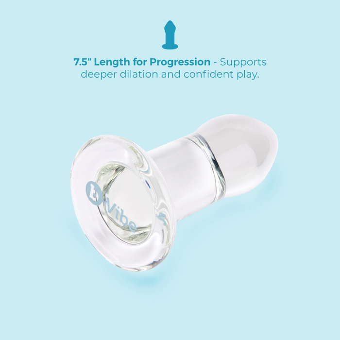 b-Vibe 7.5 Inch Glass Anal Dilator Plug