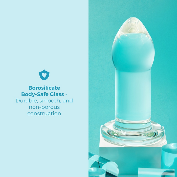 b-Vibe 8 Inch Glass Anal Dilator Plug