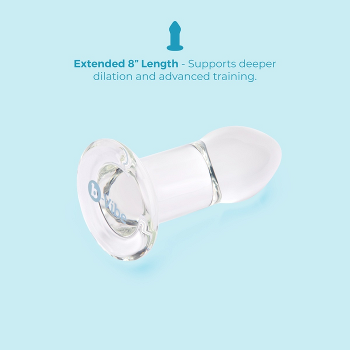b-Vibe 8 Inch Glass Anal Dilator Plug