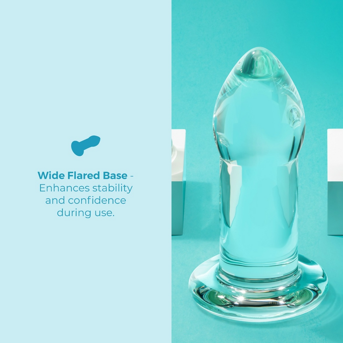 b-Vibe 8 Inch Glass Anal Dilator Plug