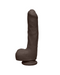 The D Uncut 9 Inch Ultraskyn Dildo with Balls - Chocolate