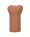 Boundless Pocket Pussy Penis Stroker - Mocha by CalExotics shaped candle with a heart-shaped top detail and TPE material.