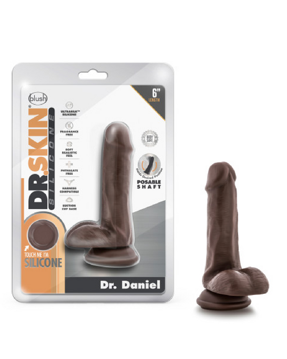 Dr. Daniel Realistic 6 Inch Beginner Dildo - Chocolate
