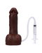 Pop N' Play Silicone Squirting Packer Dildo - Chocolate