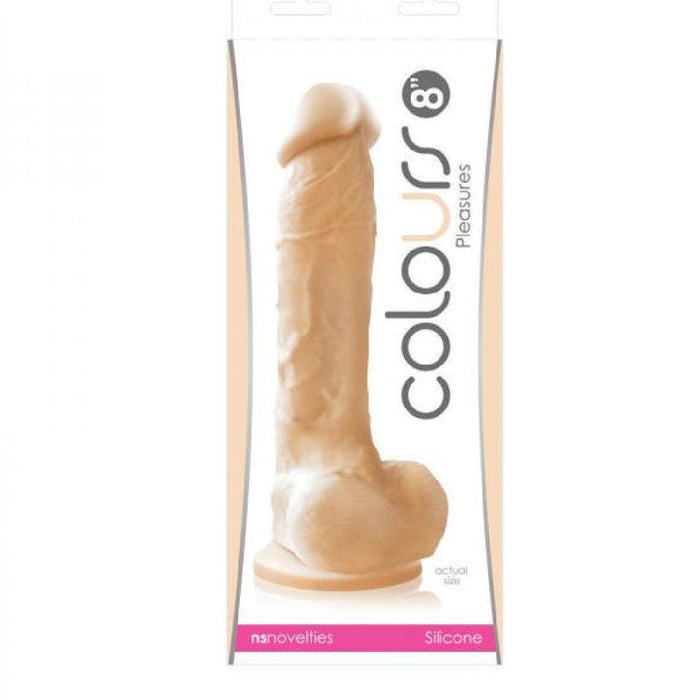 Colours Realistic 8 inch Silicone Dildo - Vanilla