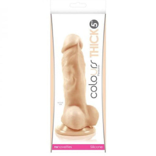 Colours Thick Realistic Silicone 7.5 Inch Dildo - Vanilla