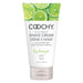 The 3.4 fl oz Coochy Oh So Smooth Shave Cream in "Key Lime Pie" scent offers a rash-free shave with a moisturizing complex for sensitive skin. The tube's packaging features green lime slices and bilingual text in English and French.