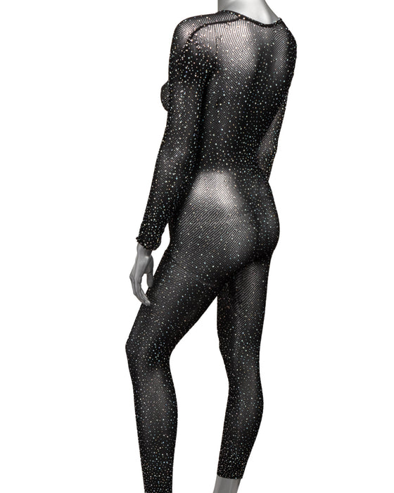 Radiance™ Crotchless Full Body Cat Suit with Gem Accents