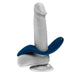 Cup Em Vibrating Cock Ring with Ball Cup - Blue