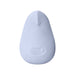 The Dame Pom Hand Held Flexible Vibrator is a small, smooth, light grey device with a rounded teardrop shape, made from medical grade silicone and featuring subtle raised surface details, shown against a white background.