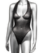 Radiance™ Deep V Neck Body Suit with Gem Accents