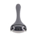 The Ex's & Oh's Temperature Play Sensory Roller is a gray handheld massager with a smooth handle and metal roller head, ideal for facial care or temperature play. Shown on a white background.