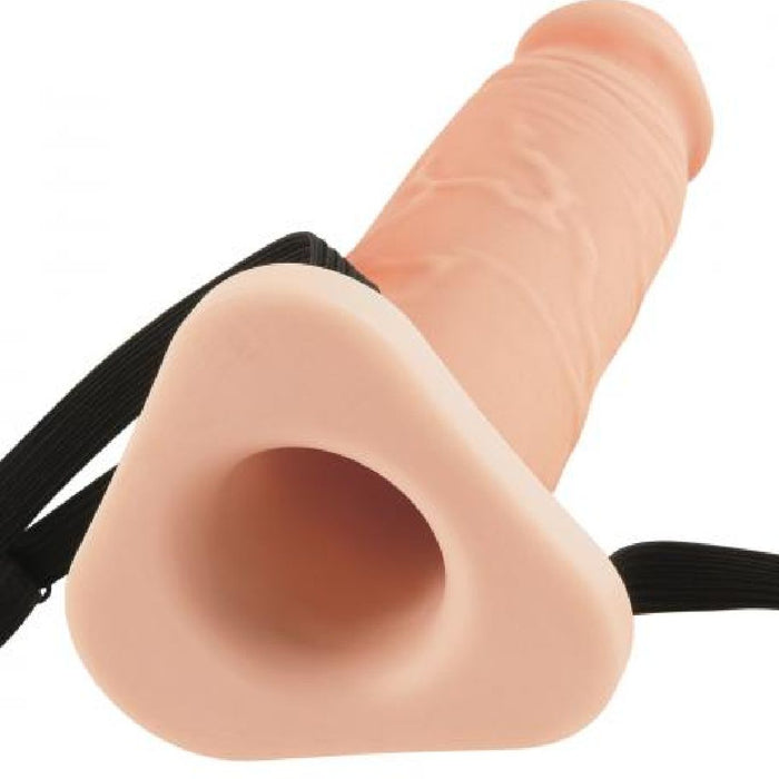Fantasy X-tensions 8 Inch Silicone Hollow Strap-On Penis Extension - Vanilla