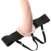 Hollow Strap On Dildo by Fetish Fantasy 8 inches - Beige side view