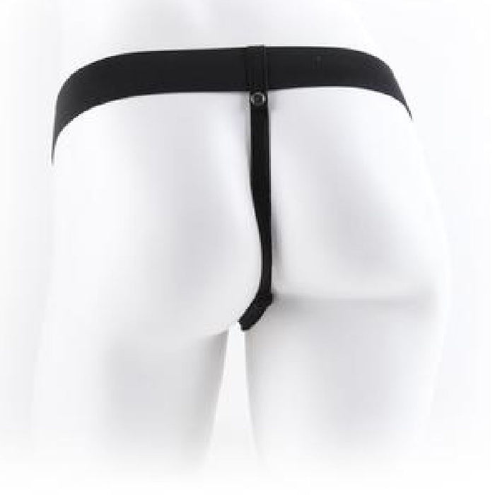 Fetish Fantasy 9 Inch Hollow Dildo w/Balls & Strap-on Harness - Chocolate