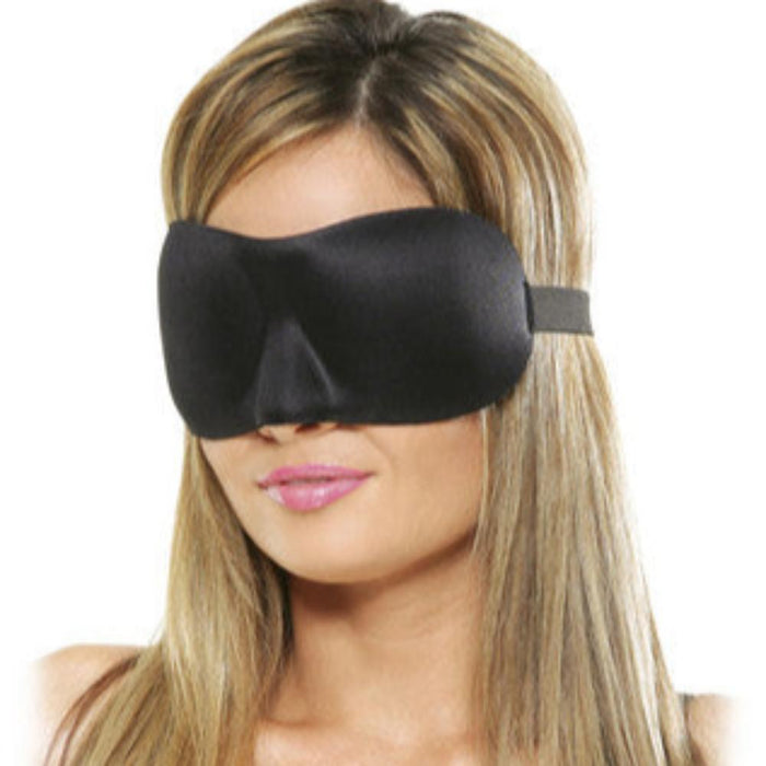 Deluxe Fantasy Love Mask Black  worn on a female model