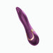 The Fling Powerful Licking Vibrator with App Control is a purple and gold g-spot toy featuring a curved, ergonomic design and base control buttons, displayed against a plain white background.