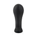 A sleek, black anal and prostate plug with a rounded design and a bulbous head. Crafted from smooth, matte silicone, the Fun Factory Bootie Small features a tapered handle with a button on the side. This versatile device by Fun Factory is also waterproof for added convenience and ease of cleaning.