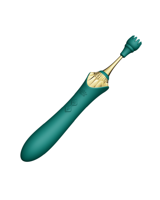 Zalo Bess 2.0 Clitoral Heating Vibrator with Attachments  - Green