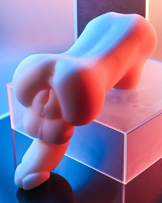 Gender X The Complete Package Masturbator - Vanilla laid down with bottom facing camera