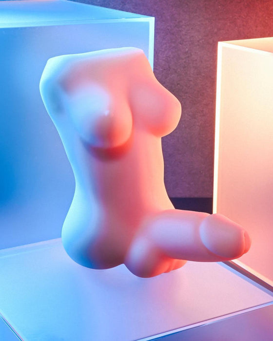 Gender X The Complete Package Masturbator - Vanilla front at slight angle facing towards camera 