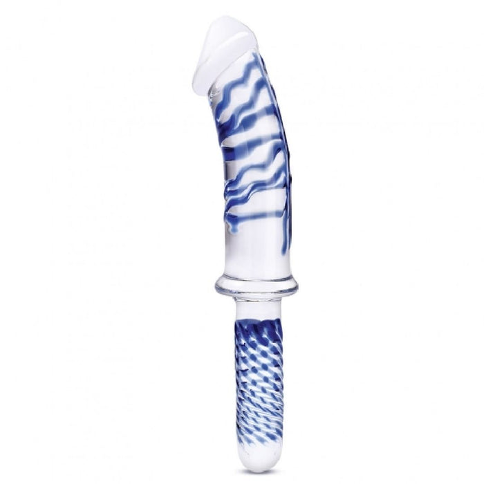 Glas Realistic Double Ended 11 Inch Glass Dildo with Handle