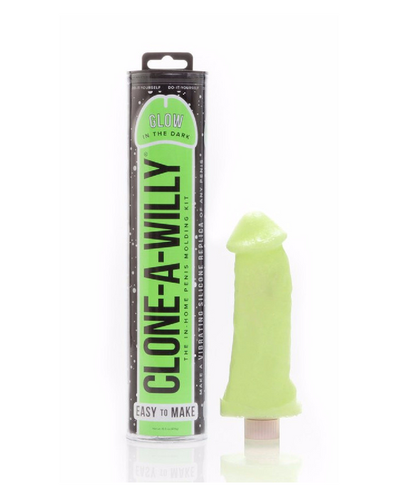 Clone A Willy Vibrating Silicone Penis Casting Kit - Glow In the Dark Green