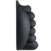 Honeybunch Textured Dildo Base with Vibrator Pocket for Harness Play - Black side view