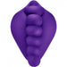 Honeybunch Textured Dildo Base with Vibrator Pocket for Harness Play - Purple