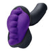Honeybunch Textured Dildo Base with Vibrator Pocket for Harness Play - Purple on dildo - not included