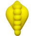 Abstract Bananapants textured yellow 3d shape with a symmetric, ribbed design, reminiscent of a stylized leaf or a grind stimulation piece.