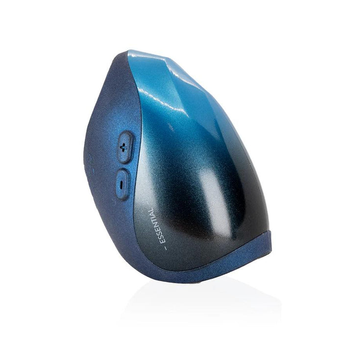 The Hot Octopuss Pulse Solo Dragon Eye Oscillating Penis Masturbator, labeled "ESSENTIAL," features blue and black ergonomic design with Pulse Plate Technology, two side buttons, and is displayed on a white background.