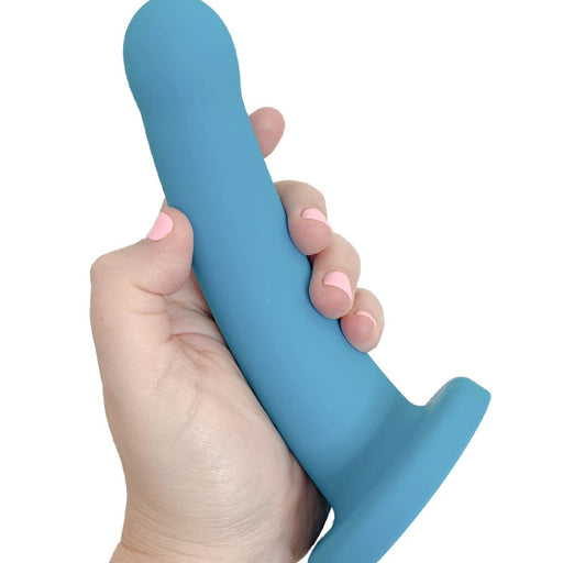 Hux 7 Inch Silicone Dildo - Turquoise