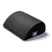 The Liberator Jaz Motion – Dual-Sided Rocking Positioning Cushion is a black, semi-cylindrical cushion with a smooth finish that functions as both a sex position pillow and rocking support, and features a small white graphic logo on one side.