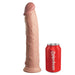 King Cock Elite 11" Silicone Dual Density Dildo - Vanilla