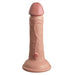 King Cock Elite 6" Silicone Dual Density Dildo - Vanilla