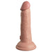 King Cock Elite 6" Vibrating Silicone Dual Density Dildo - Vanilla