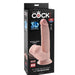 King Cock Plus 8 Inch Dildo with Swinging Balls - Vanilla