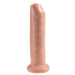 King Cock Uncut 7 Inch Suction Cup Dildo with Moving Foreskin - Vanilla