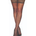 Kix'ies Sam Classic Black Fishnet Thigh Highs (sizes A-D) on legs