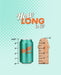 Graphic showing a comparison of a soda can labeled "Betty Soda" next to a Tantus Pop N' Play Silicone Squirting Packer Dildo - Vanilla, both measured to demonstrate their height against a dotted teal background with the text
