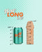 Soda can size comparison: "how long is it?" with a whimsically illustrated measuring ruler displaying the height of a vibrant "Betty Soda" can in inches, alongside a Blush Juicy Realistic 7.25 Inch Silicone Dildo - Purple