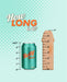 Graphic comparing the height of a Vixen Mustang Realistic 7 Inch Vixskin Silicone Dildo - Caramel with a wooden ruler. The dildo is approximately 7 inches tall, shown against a turquoise background with a halftone.