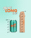 A graphic showing a can of Vixen Maverick Realistic 7 Inch Vixskin Silicone Dildo - Caramel next to a wooden ruler, with heights marked, demonstrating the can's height of approximately 4.83 inches. The background is turquoise with a
