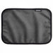 The Liberator Fascinator Toy Pad is a rectangular gray moisture-proof mini mat with rounded corners, black trim, and a small "Liberator" label in the upper right corner. The soft, smooth microfiber surface is likely machine-washable.