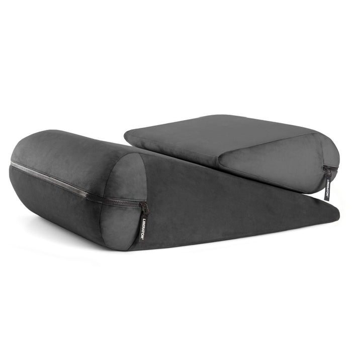 Liberator Jaz Duet Sexual Positioning Cushion - Black on white background 